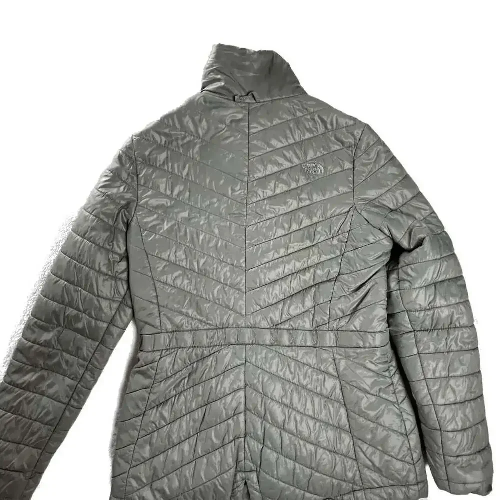The North Face Womens M Quilted Insulated‎ Jacket Gray Fitted Outdoor